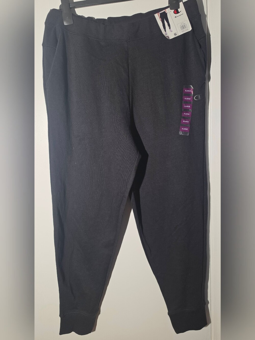 Champion Black Men's Joggers with Logo Tab